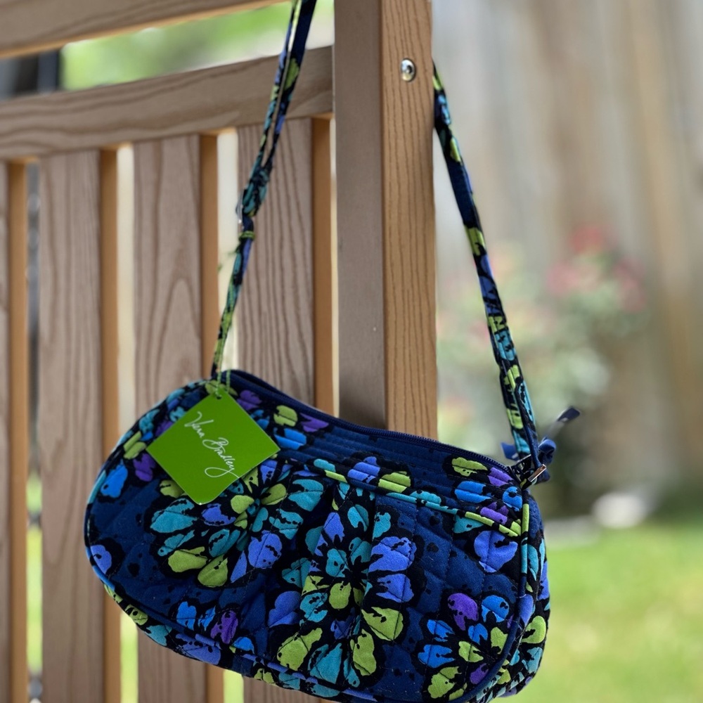 VERA BRADLEY FRANNIE INDIGO POP CROSSBODY BAG NEW